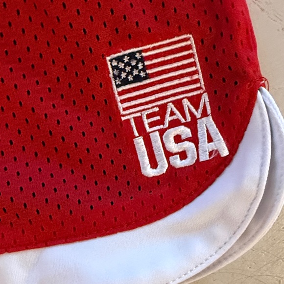 Team USA Red Women's Mesh Athletic Running Shorts - small - Picture 2 of 7